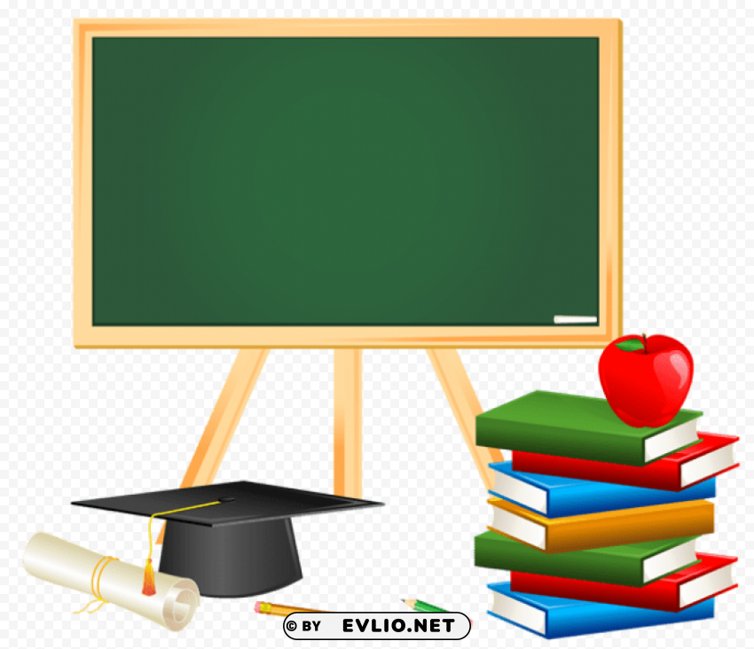 school board and decors Isolated Element with Clear Background PNG