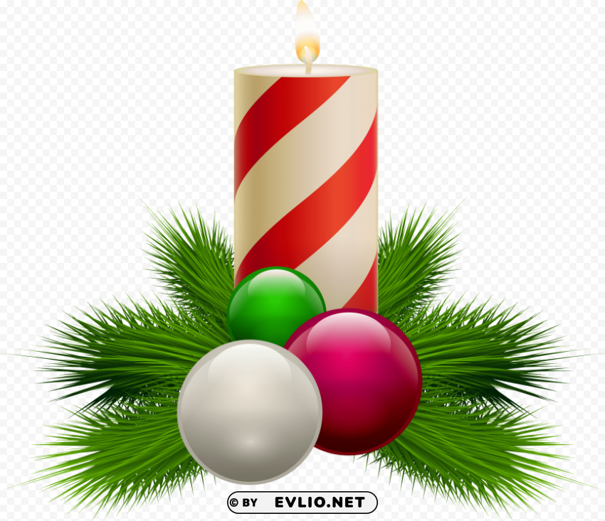 christmas candle's Free PNG images with transparent layers compilation