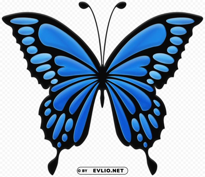 blue butterfly PNG photo clipart png photo - 60ad4e09