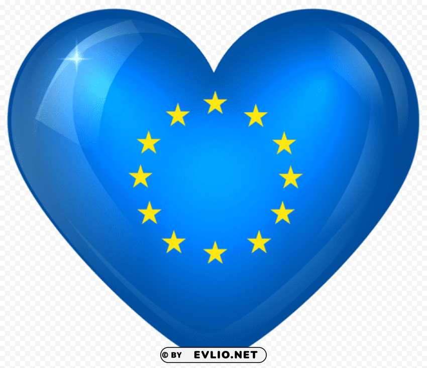 european union large heart flag Isolated Icon in Transparent PNG Format clipart png photo - 57ee9f7f