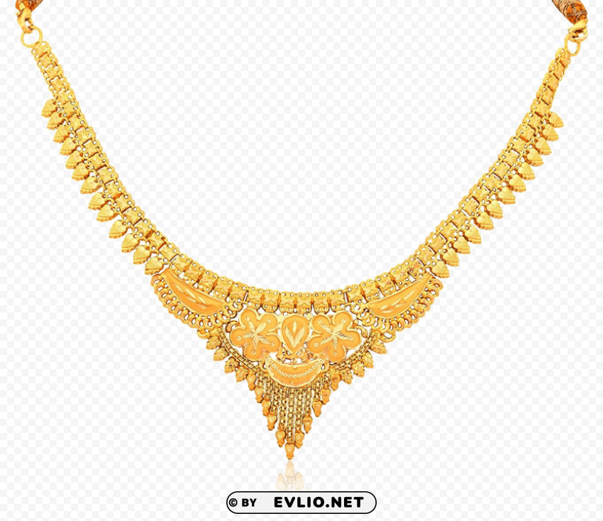 gold necklace PNG Graphic with Clear Background Isolation