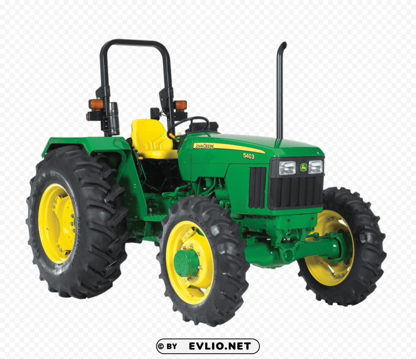 john deer tractor sideview ClearCut Background Isolated PNG Design