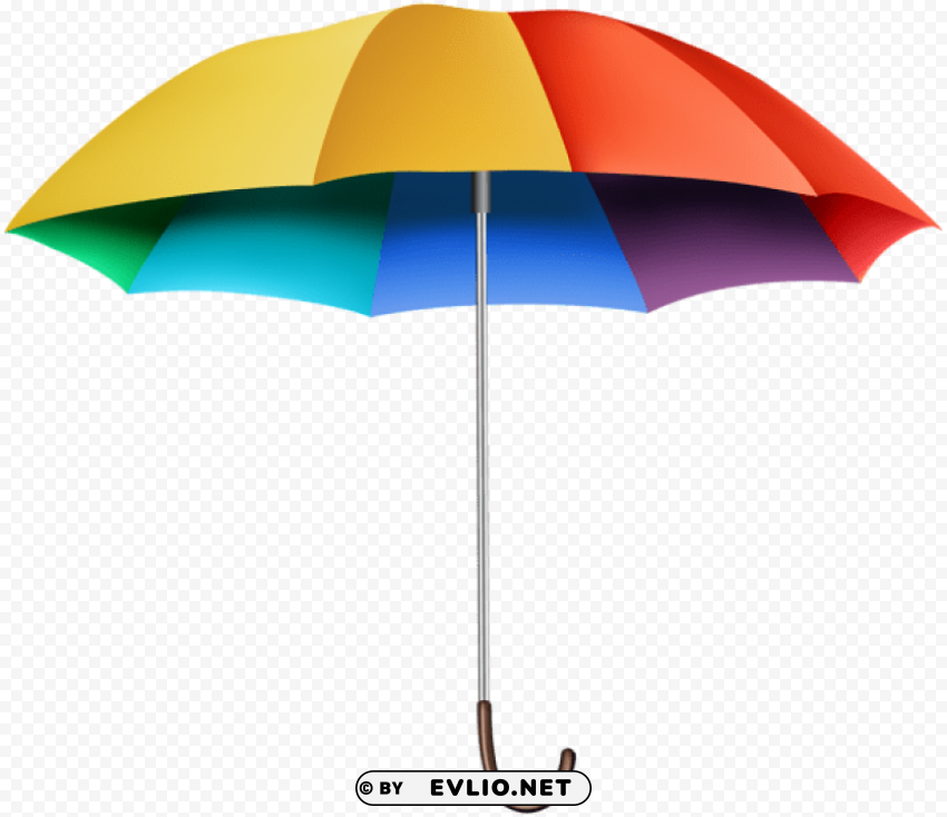 rainbow umbrella Transparent background PNG stock clipart png photo - b492c443