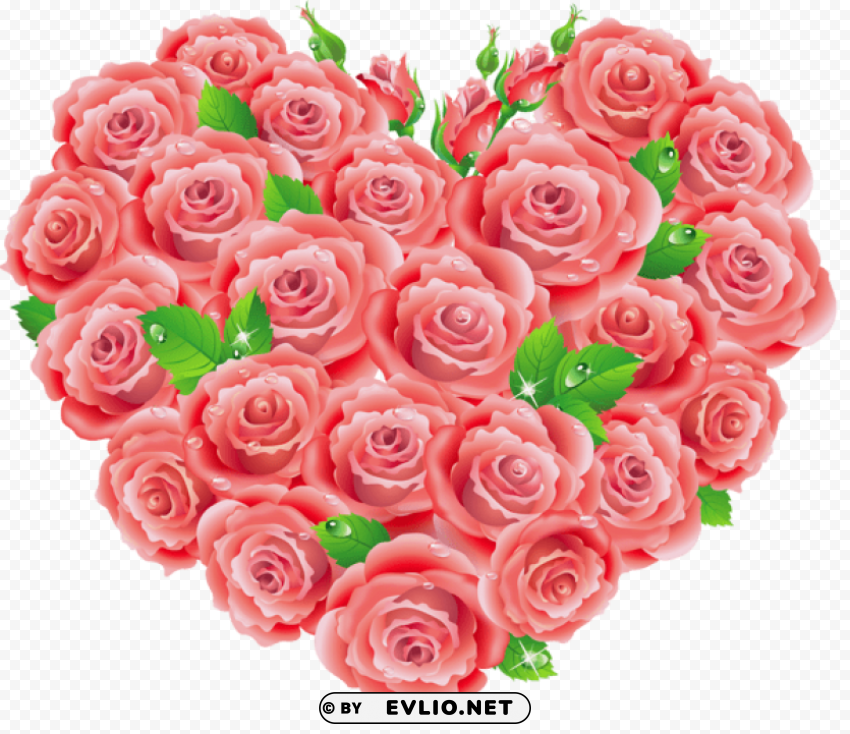 red roses heart PNG clear images