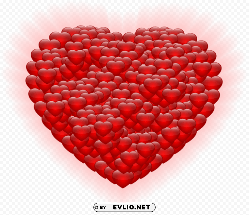 shining heart Isolated Subject in Transparent PNG Format