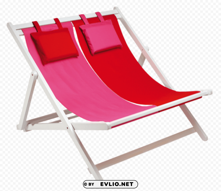  beach double lounge chair Transparent PNG Object with Isolation