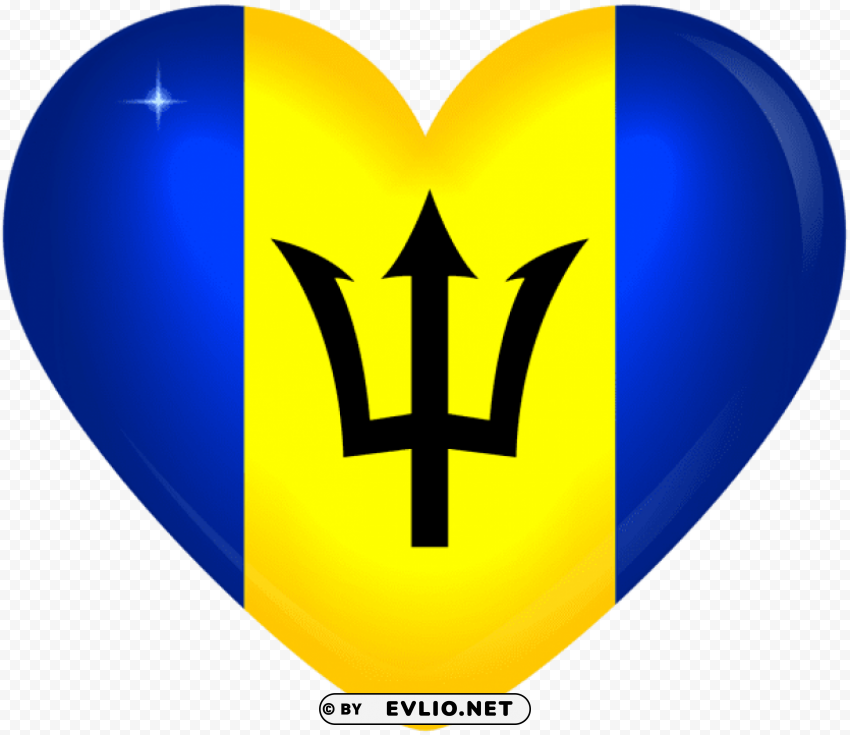 barbados large heart flag Transparent PNG graphics variety