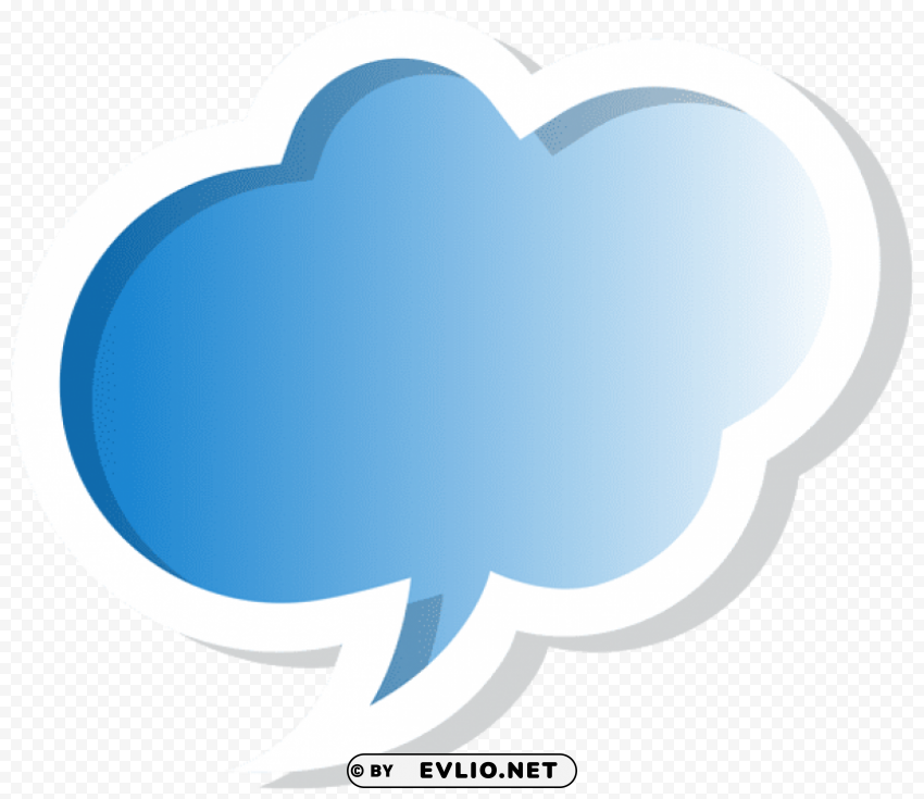 bubble speech cloud blue PNG images with transparent canvas compilation
