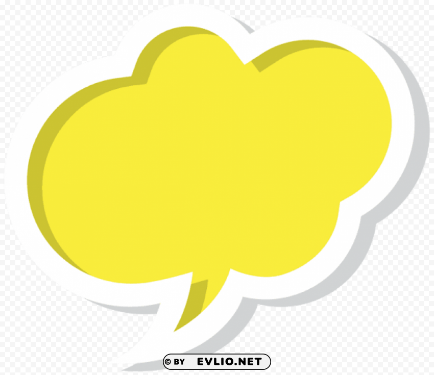 bubble speech cloud yellow PNG images with transparent canvas comprehensive compilation