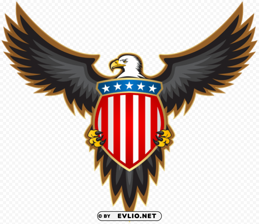 eagle with american badge PNG images with transparent canvas compilation