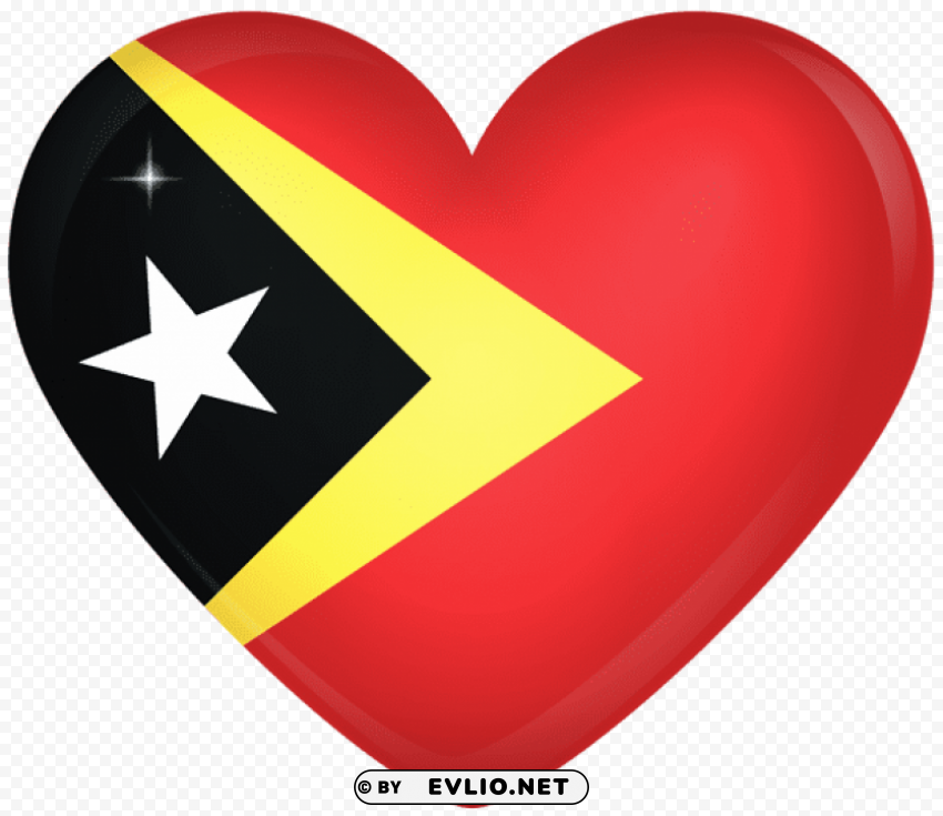 east timor large heart flag Transparent PNG images collection