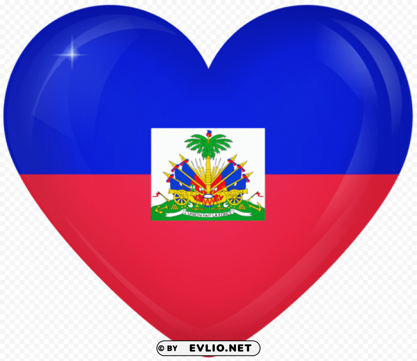 haiti large heart flag Transparent PNG stock photos