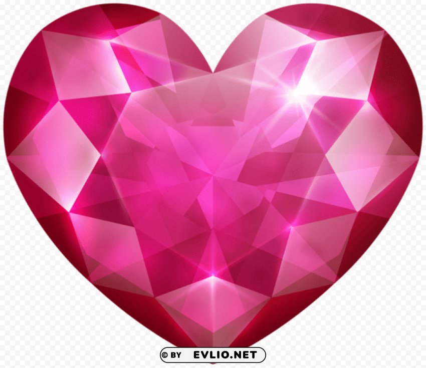 pink crystal heart HighQuality Transparent PNG Isolated Art