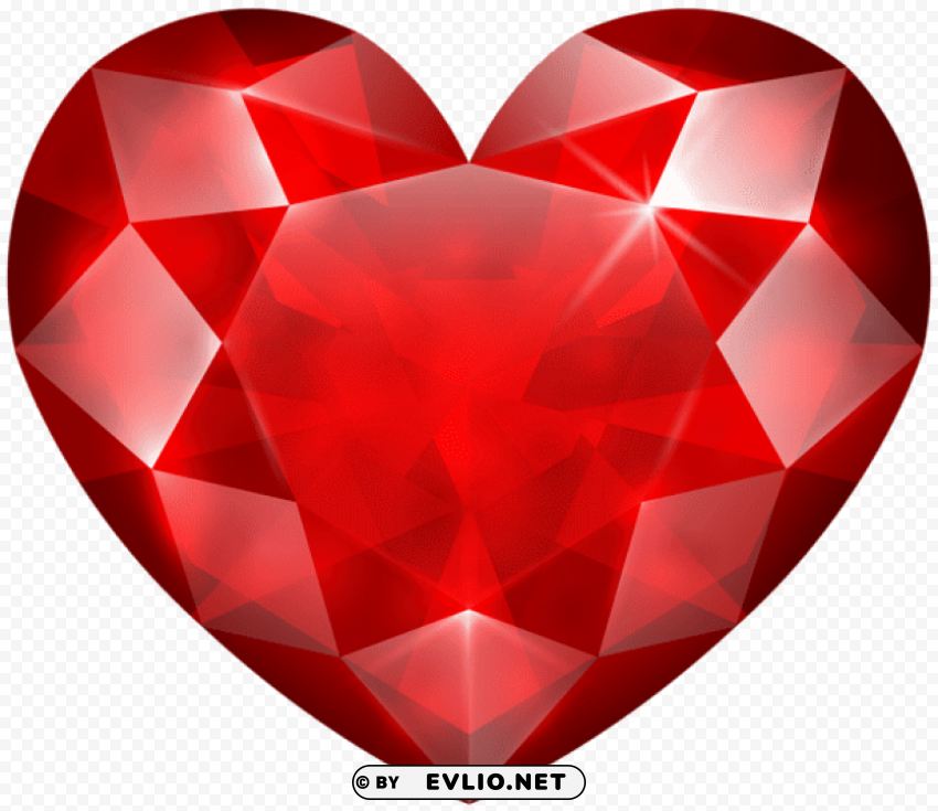 red crystal heart HighQuality Transparent PNG Isolated Element Detail