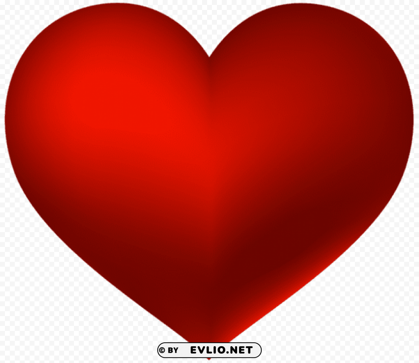 red heart Isolated Character in Transparent Background PNG