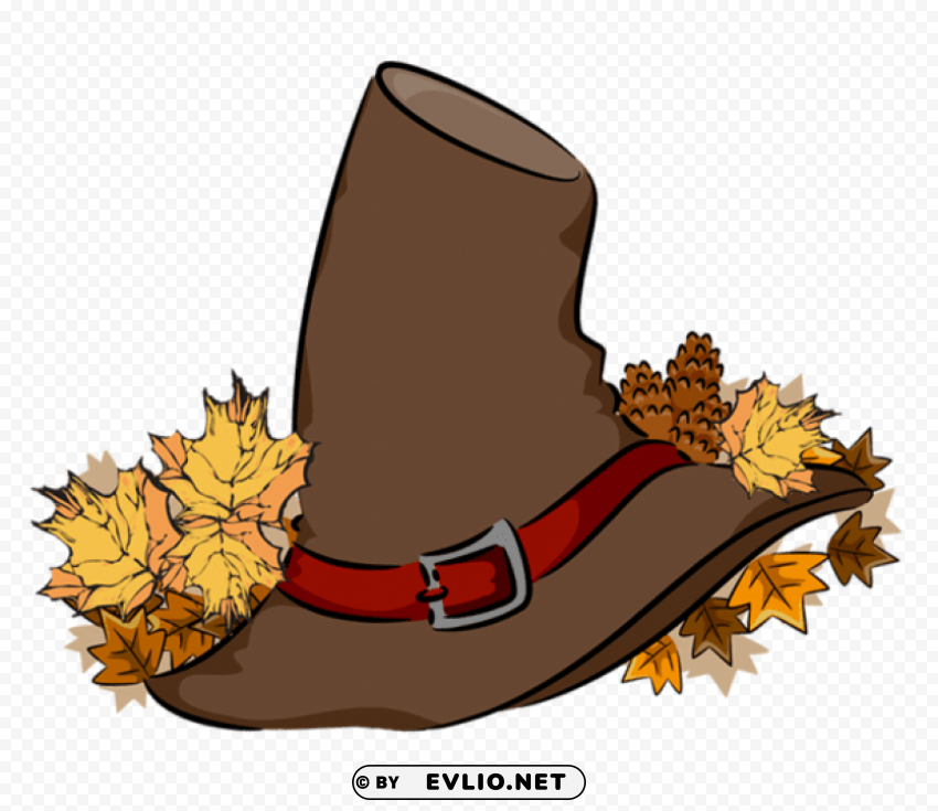 transparent brown pilgrim hat PNG pictures without background