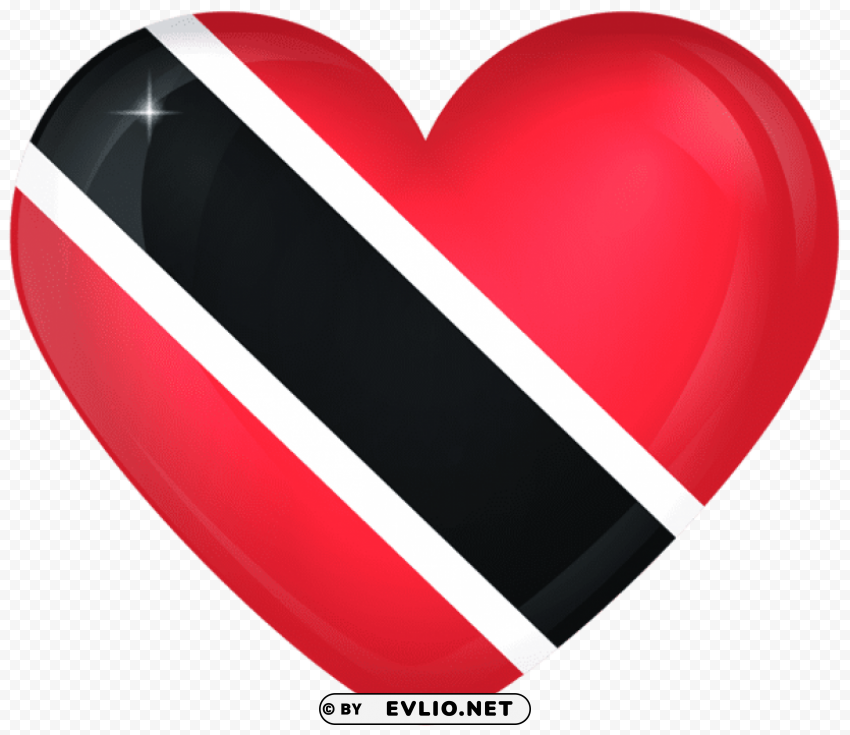 trinidad and tobago large heart flag PNG transparent images for websites