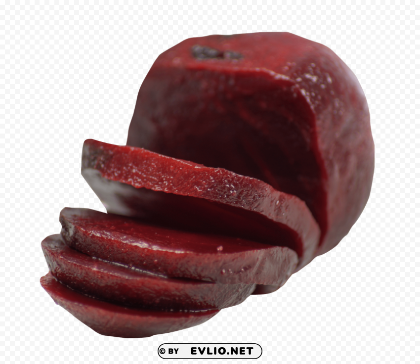 beetroot sliced Transparent PNG Isolated Item with Detail