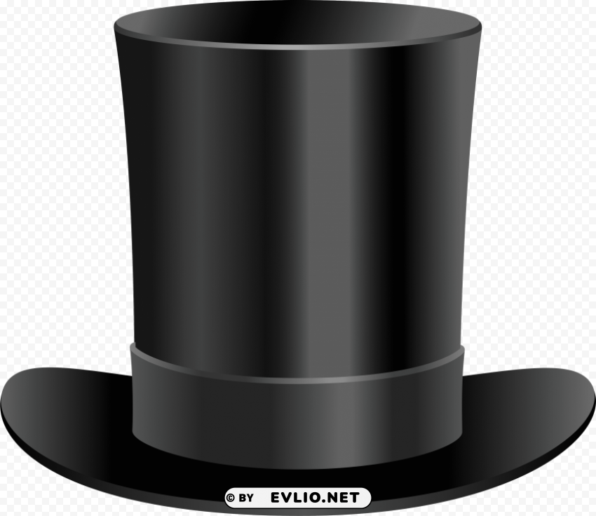black top hat PNG without background