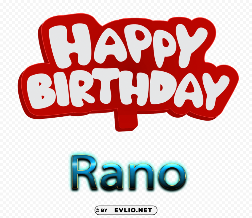 rano 3d letter name Clear Background PNG Isolated Design