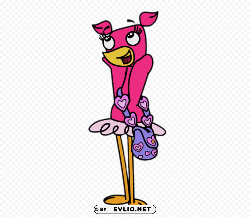 anabella the flamingo PNG with transparent backdrop clipart png photo - ffd9c55e