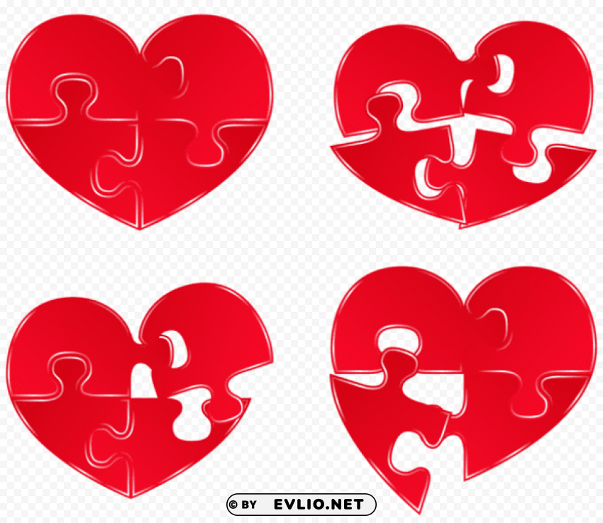 puzzle heartspicture PNG images with alpha transparency bulk