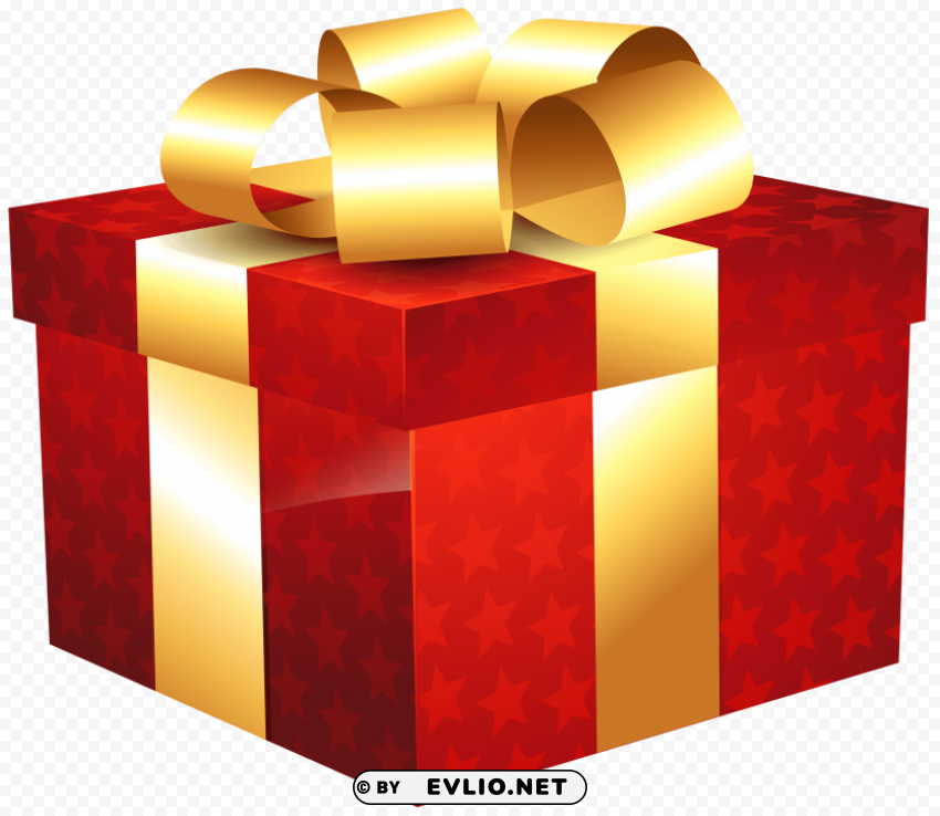 red gift with stars PNG images with no background comprehensive set