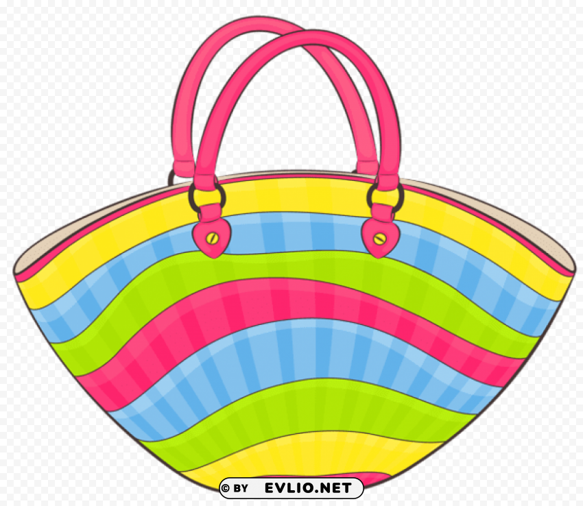 transparent beach bag PNG Image with Isolated Graphic Element