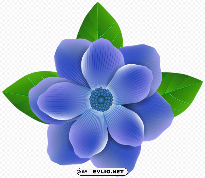 PNG image of blue flower Isolated Design Element in HighQuality PNG with a clear background - Image ID 4e0f034f