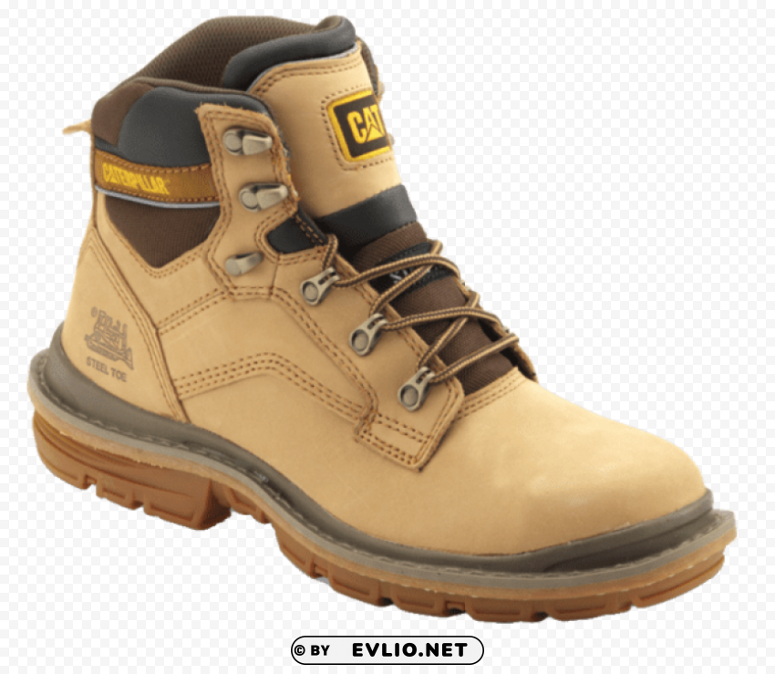 cat steel toe boot Transparent PNG Artwork with Isolated Subject png - Free PNG Images ID 4da02736