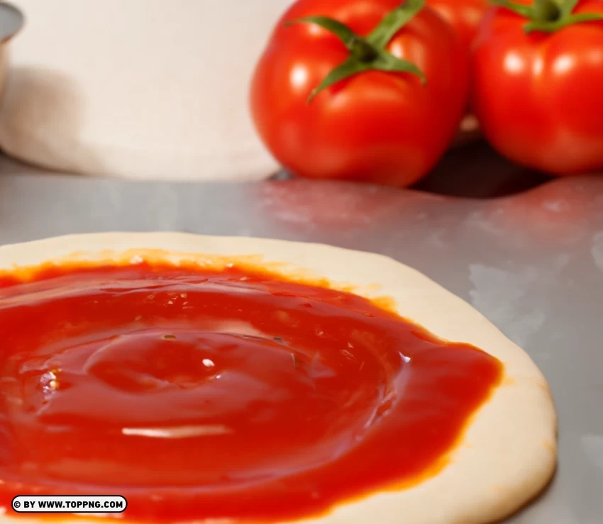 fresh tomato sauce onto the pizza dough HD Background PNG file with no watermark - Image ID 46eac8fe
