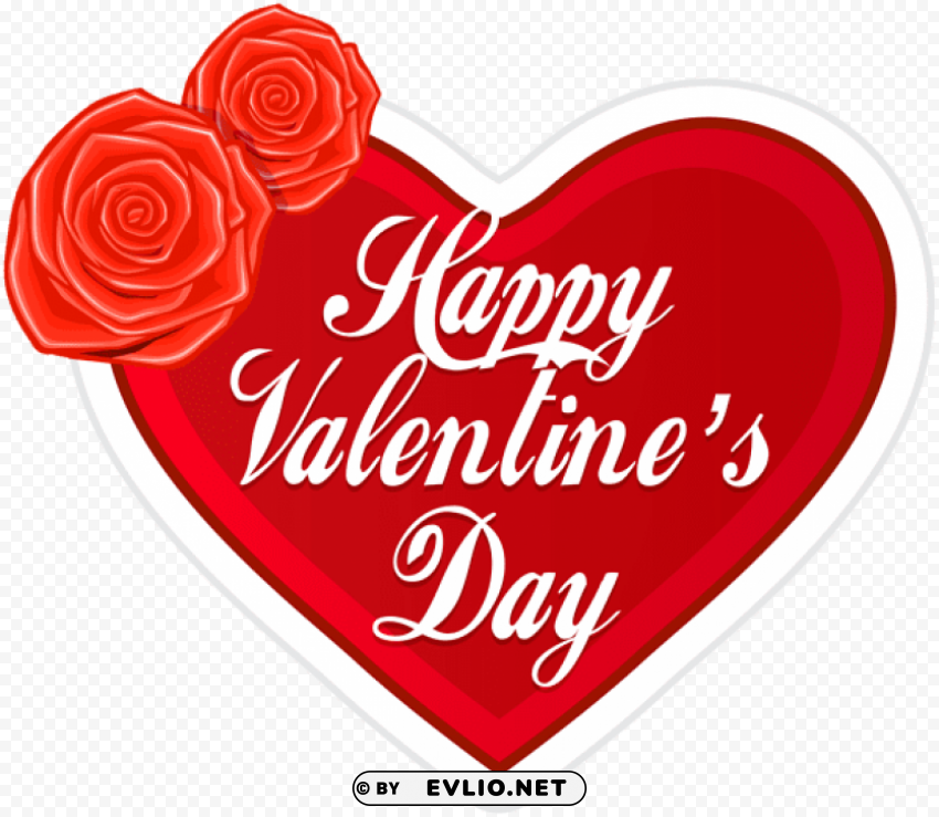 happy valentine's day heart Transparent Background PNG Isolation