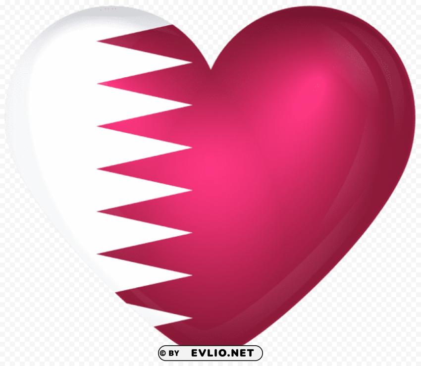 qatar large heart flag PNG images with transparent elements