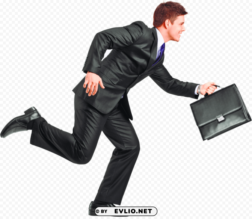 running businessman PNG images with transparent canvas variety