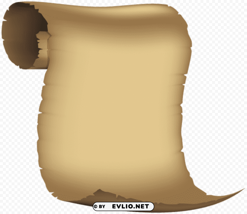 scrolled paper Isolated Element on Transparent PNG