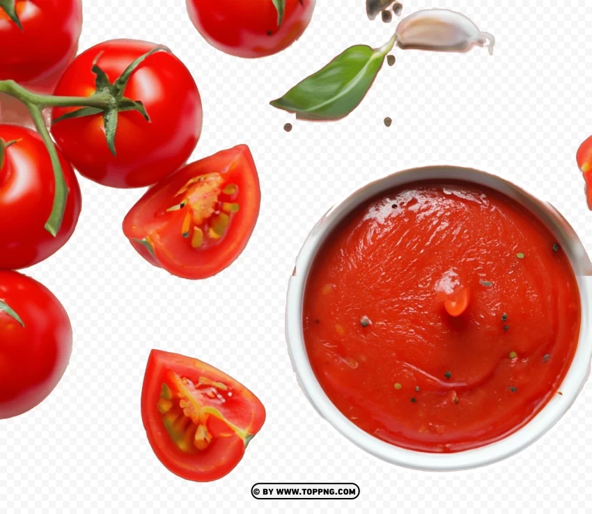 Tasty Fresh Tomato Sauce Transparent PNG file without watermark