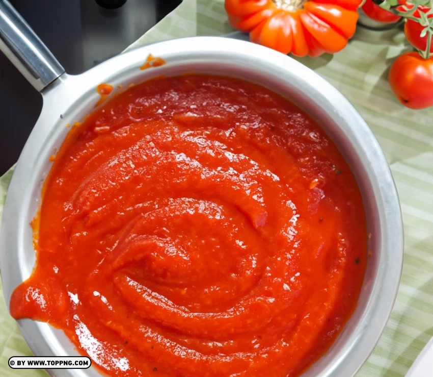 Tomato paste for pizza HD Background PNG cutout - Image ID a13572ca
