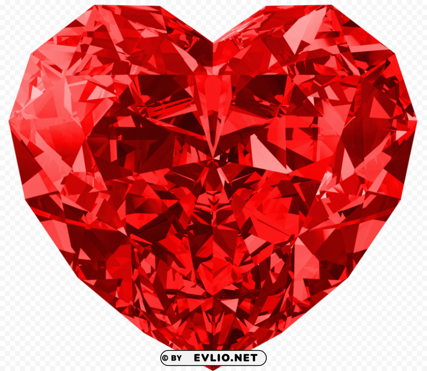 complex diamond heart ClearCut Background Isolated PNG Design