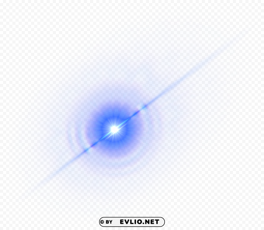 Lens Flare Light Shine Blue Isolated Artwork in Transparent PNG