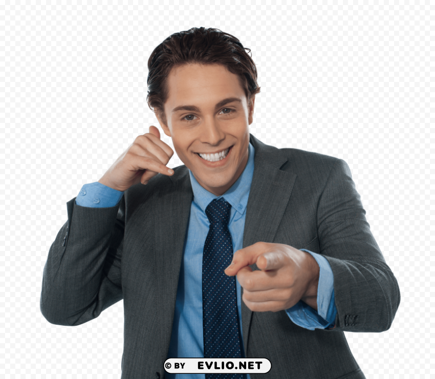 men pointing front Transparent PNG Isolated Graphic with Clarity
