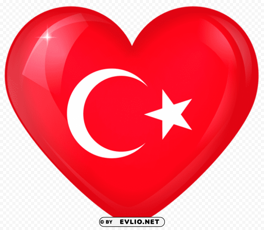 turkey large heart flag PNG images with alpha transparency bulk
