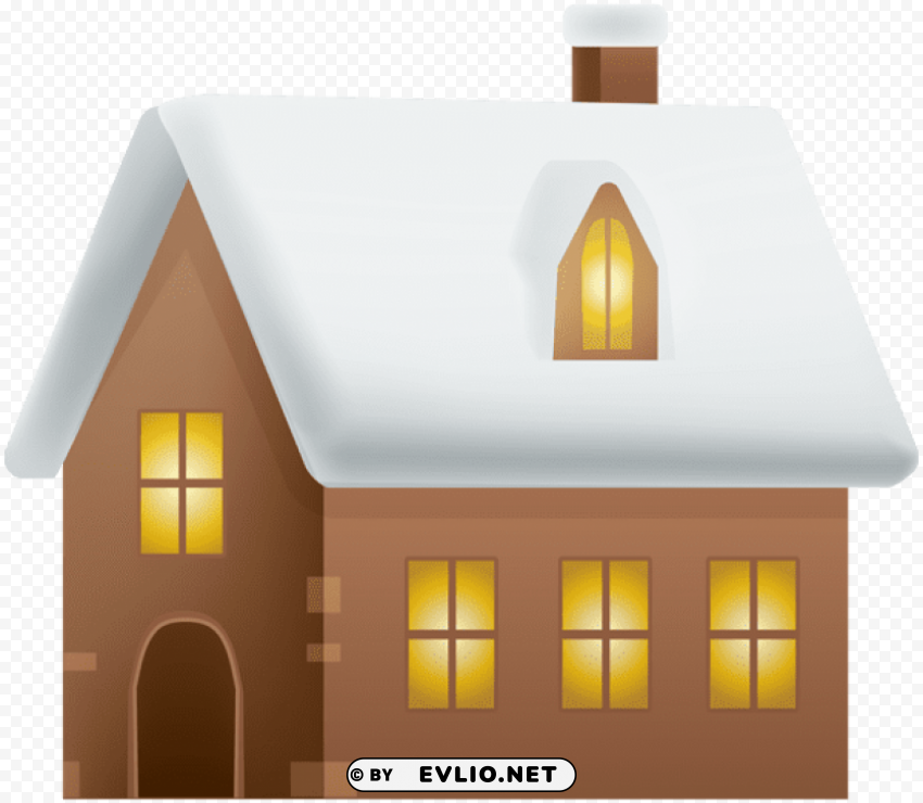 winter house with snow Clear PNG graphics