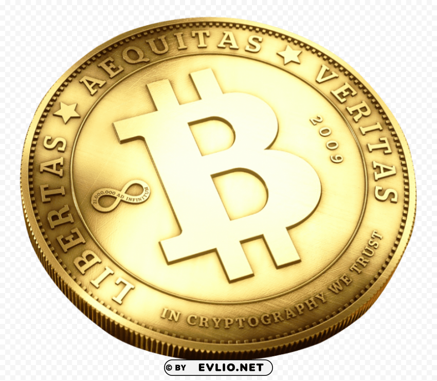 bitcoin Isolated Design Element in Clear Transparent PNG