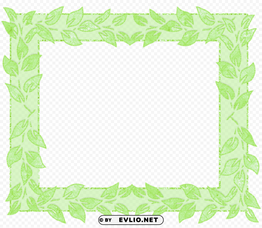 green frame with leafs PNG transparent images bulk
