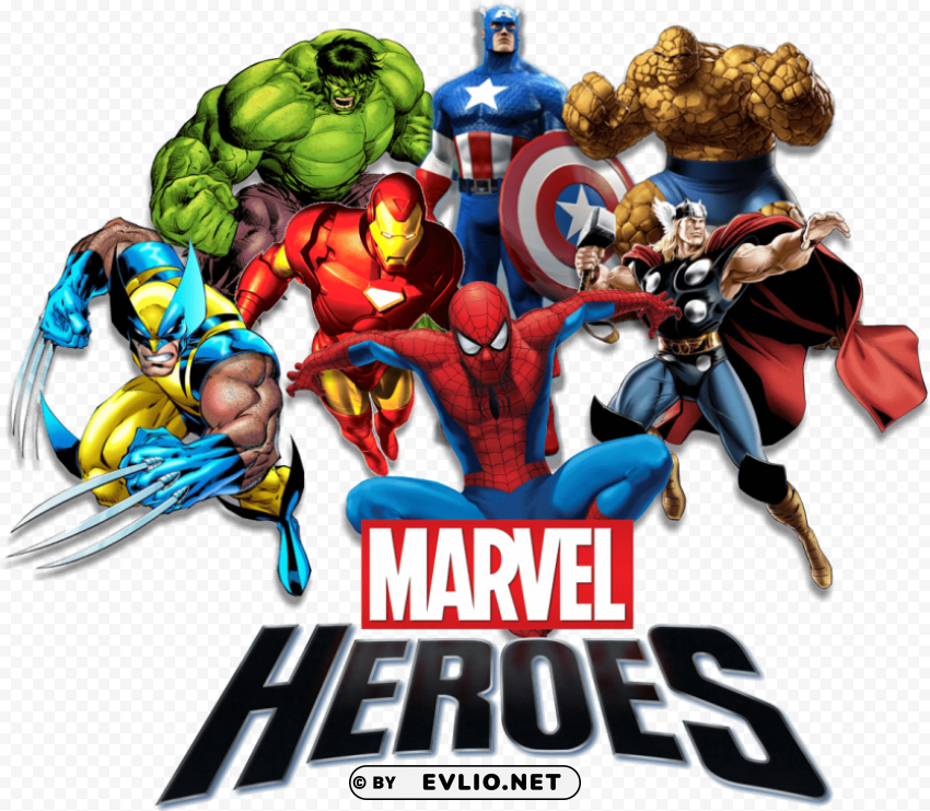 marvel heroes Transparent Background Isolated PNG Illustration