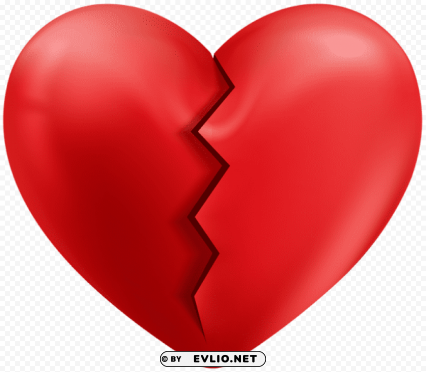 cracked heart transparent PNG images for printing