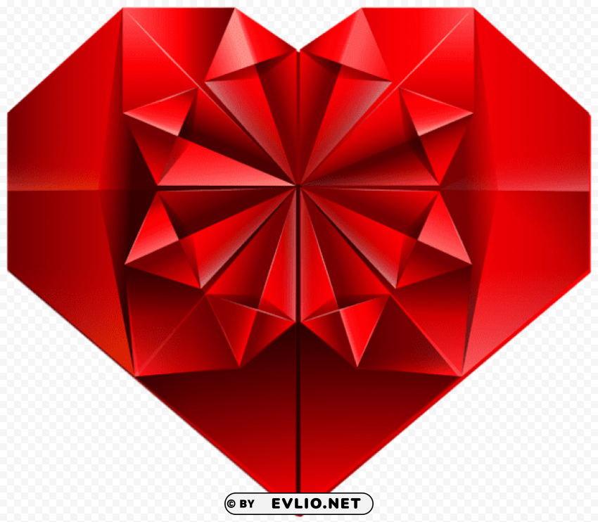 crystal heart Isolated Artwork on HighQuality Transparent PNG