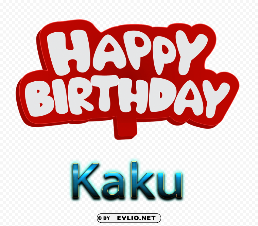 kaku 3d letter name Isolated Graphic on Clear PNG