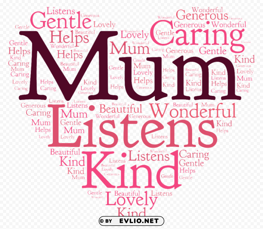 Mothers Day Texts Clear Background PNG Isolated Graphic Design