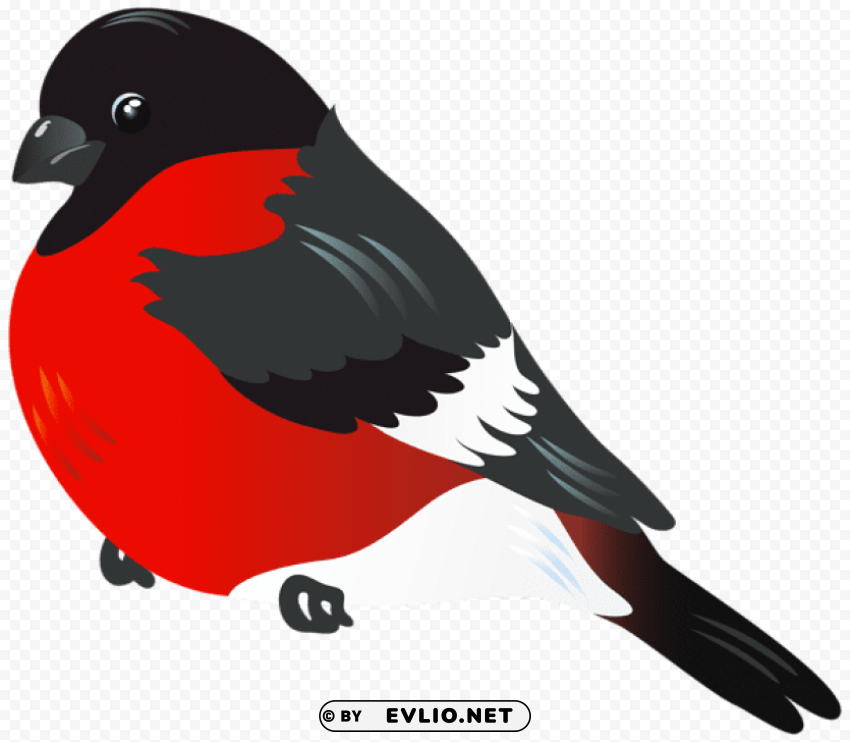 red bird Isolated Character in Clear Background PNG